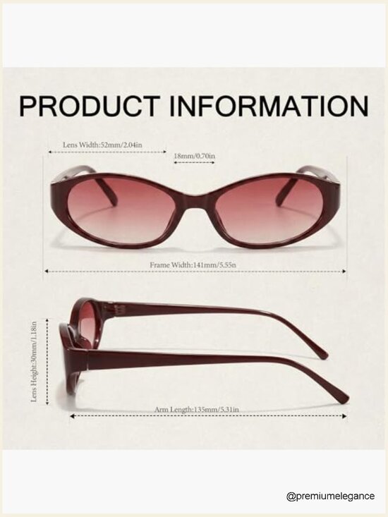 Retro Oval Sunglasses for Women - Small Chic 90s Style Lightweight UV400